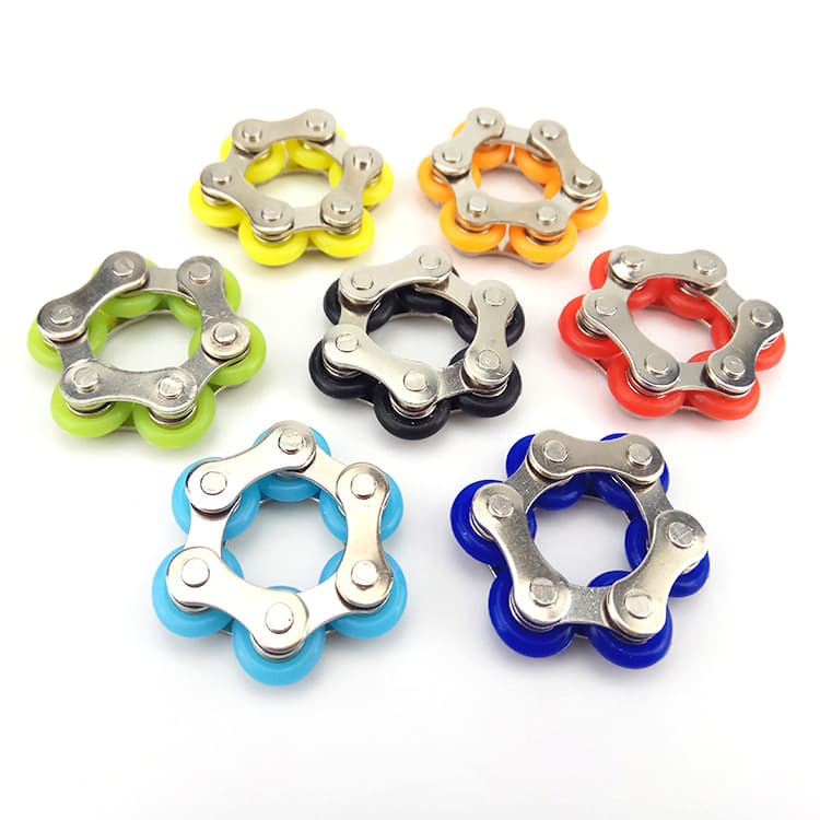 Fidge cube Decompression Chain Key Ring Key Ring Bicycle Chain Amazon Cross Border Wholesale