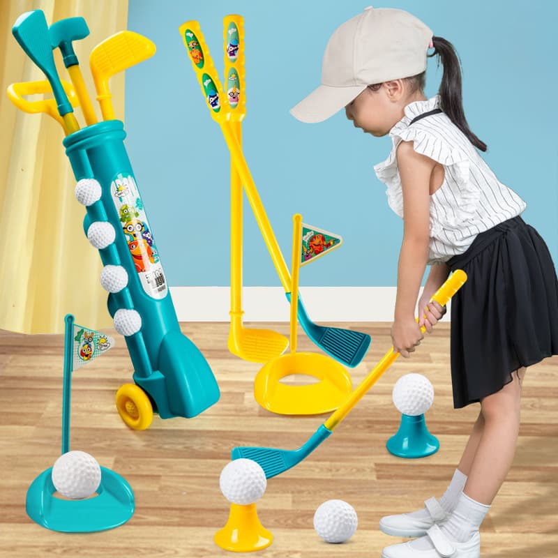Children's Sports Toys Golf Set Parent-Child Interactive Indoor Sports Games Balls and Clubs Street Stall Supply