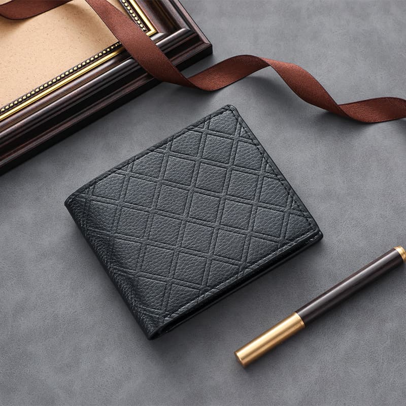 2024 new wear-resistant men's wallet short young and middle-aged simple fashion multi-card horizontal bus bank card holder