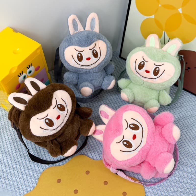 New Labubu Shoulder Bag Large Capacity Tony Mart Foreign Trade Flow Plush Toy Grabber Doll Bag