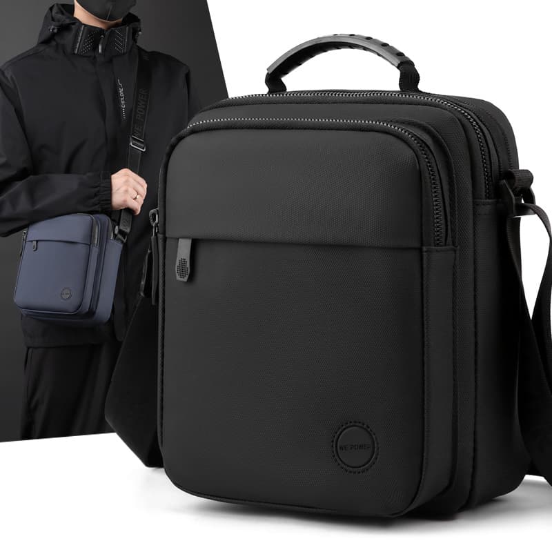 WEPOWER new men's casual messenger bag outdoor functional small bag versatile Simple Men's bag trendy cool shoulder bag