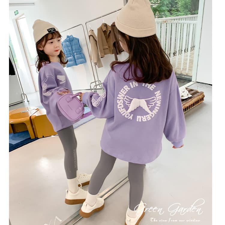 Spring and Autumn New Children's Sweatshirt with 3D Small Wings, Casual Versatile Top, Round Neck Magic Cartoon Anime for Toddlers and Kids