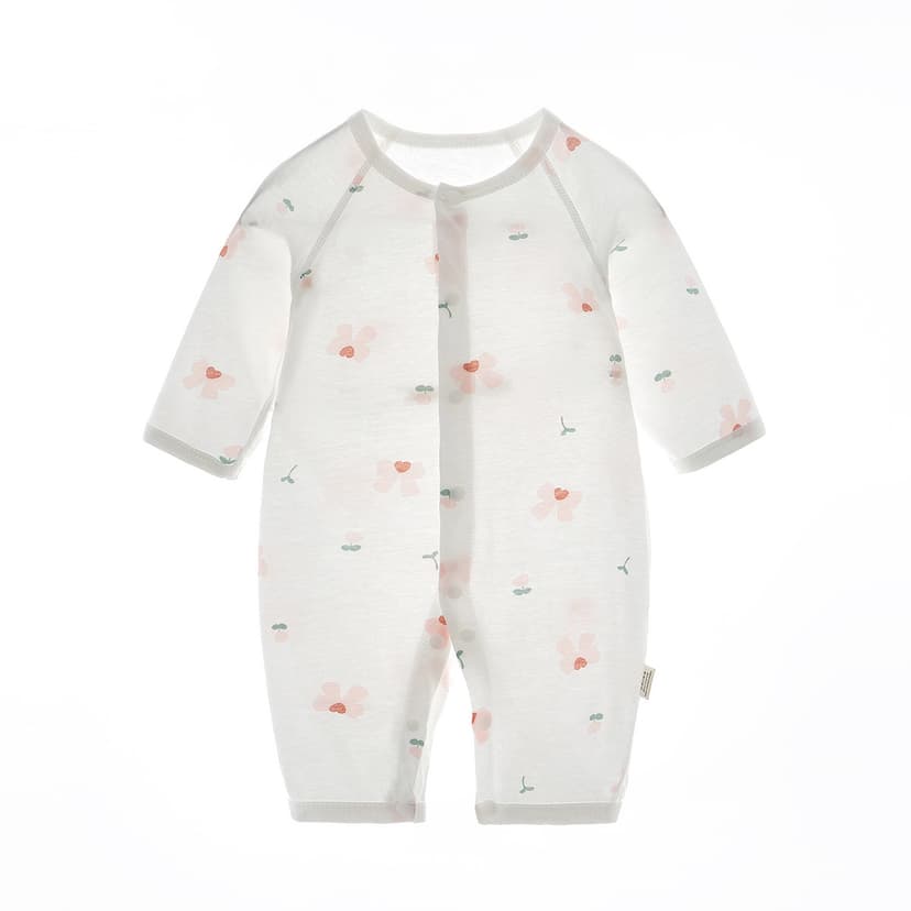 Baby Summer Air-conditioning Clothing Jompsuit Summer Clothing for Boys and Babies and Women Harper Newborn Children's Pure Cotton Pajamas Thin Long Sleeve