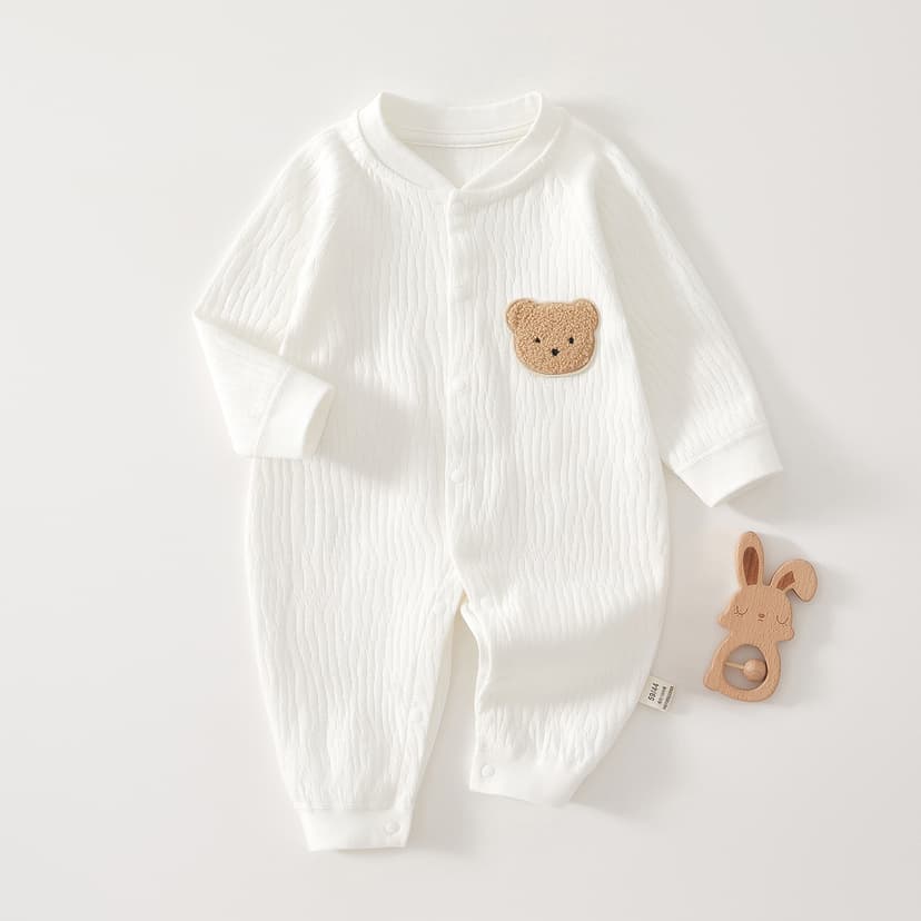 Newborn baby's jumpsuit spring baby's pure cotton boneless out-of-the-way clothes newborn's clothes spring and autumn climbing clothes