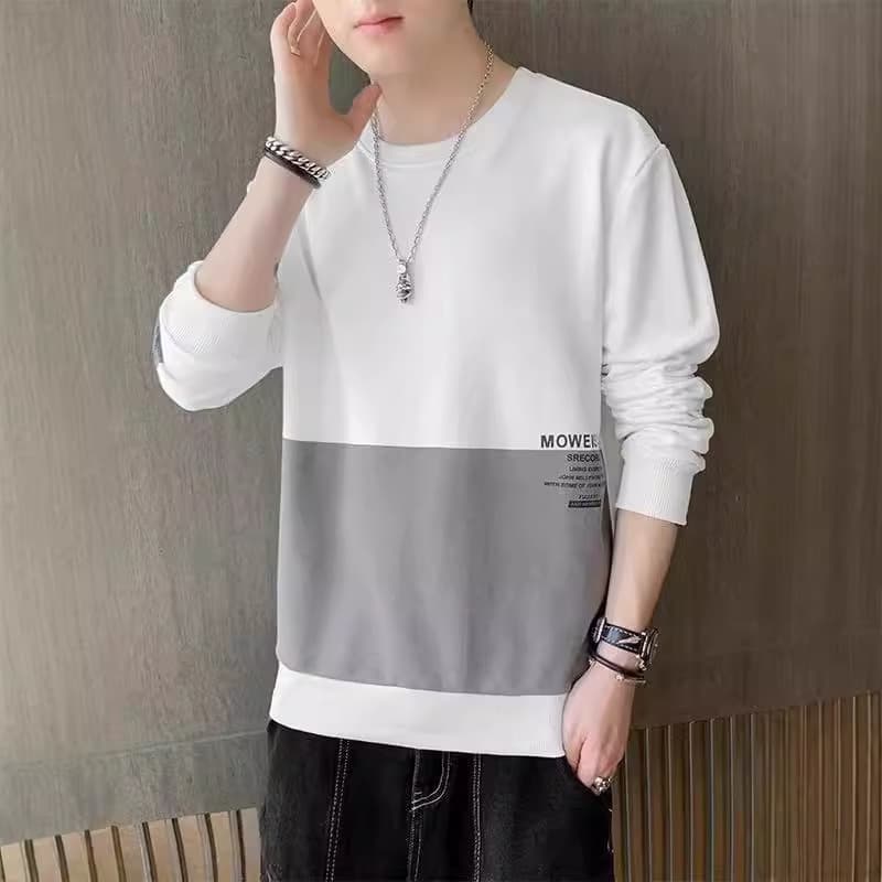 Spring and Autumn 2024 New Long Sleeve T-shirt Men's Fashionable American Loose Zhongshan Sweater Base Shirt Top