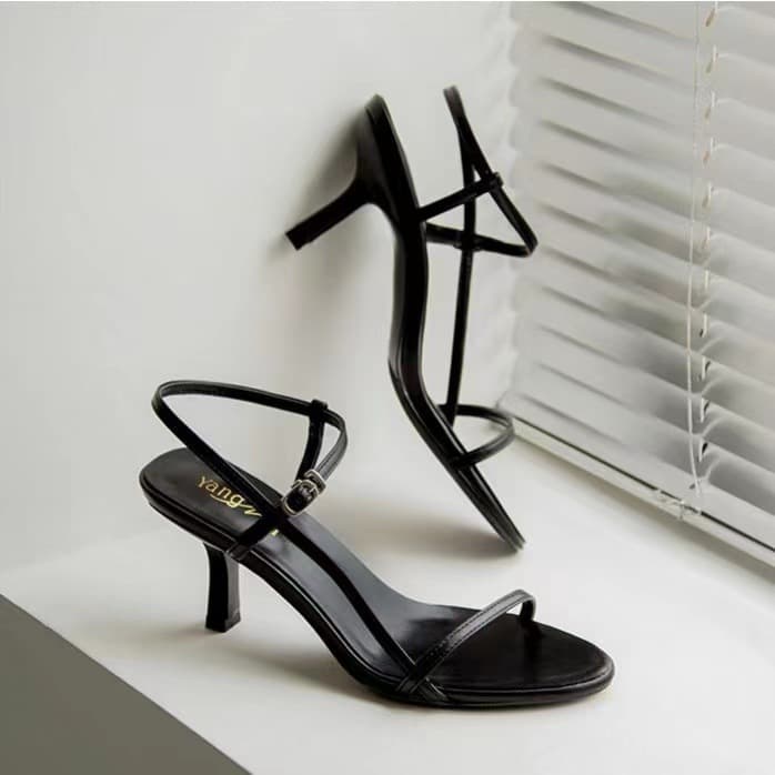 Women's sandals 2024 new summer Internet celebrity same style stiletto heel buckle high heel sandals sexy open toe Korean style