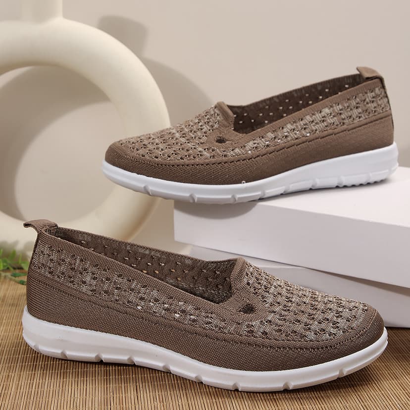 Shoes for Women, Cross-Border Cloth Shoes, Autumn New Mom Shoes, Convenient Casual Cloth Shoes, Breathable Fly-Knit Shoes