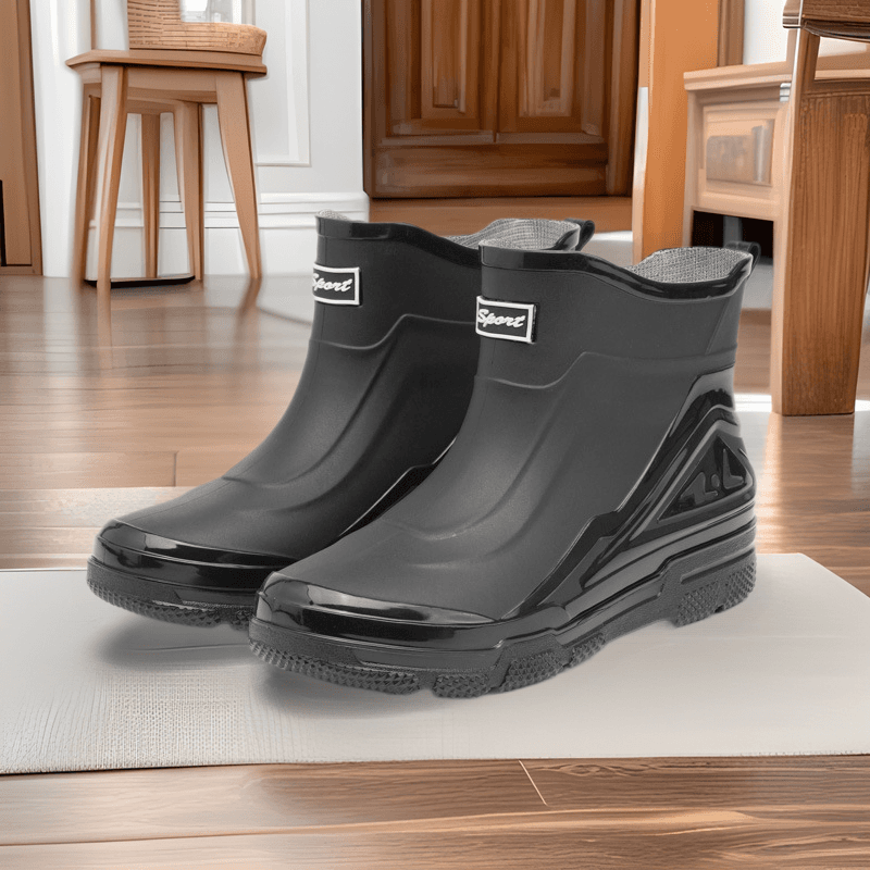 Rain Boots Men's Mid-Calf Rain Boots Low-Top Water Shoes Fashionable Non-Slip Waterproof Short-Tube Thick-Soled Pvc Wear-Resistant Spot Wholesale