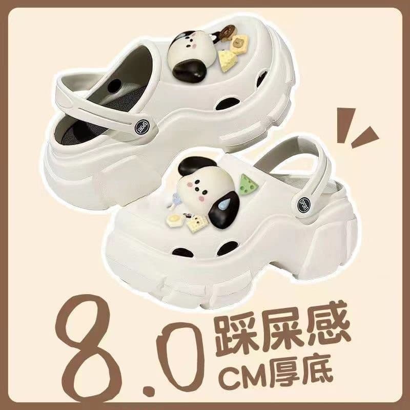 Feeling of Dung Beach Baotou Nurse Cute Garden Platform Slippers New Summer Outwear Hole Shoes Women