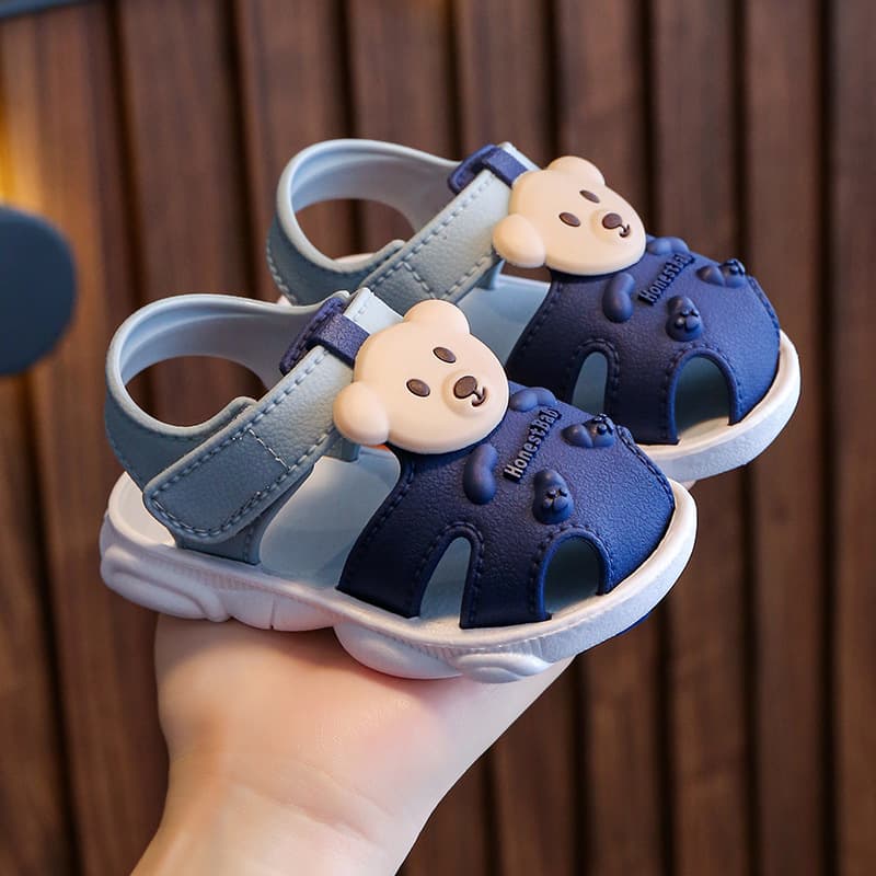 Children's Classy Sandals Summer Boys' Open-Toed Sandals Soft-Soled Non-Slip Plastic Baby Girls' Sandals