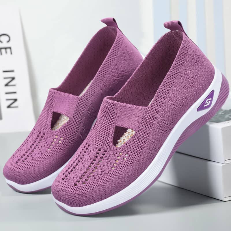Women's Shoes Spring New Style Breathable and Comfortable Single Shoes Cross-Border Middle-Aged and Elderly Mother's Shoes Soft-Soled Casual Mesh Shoes for Women