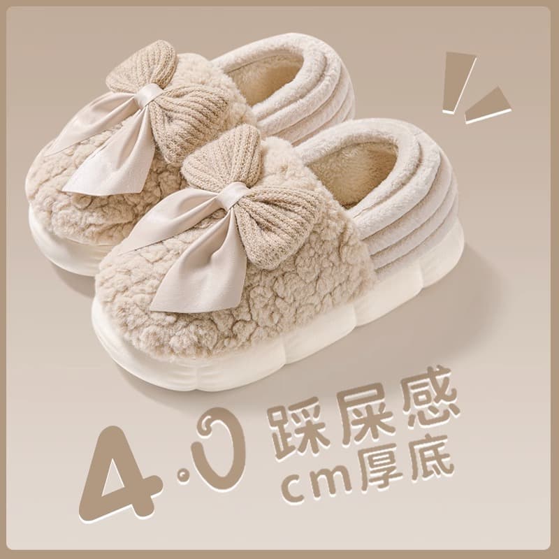 Women's Closed-Back Cotton Slippers 2025 Winter New Indoor Home Warm Plush Maternity Cotton Shoes for Women Winter