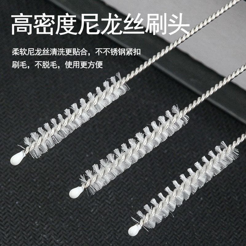 Straw Brush, Bottle Cleaning Brush, Slender Cup Lid Cleaning Brush, Nipple Cup Brush, Thickened and Longed Soft Nylon Brush for Home Use