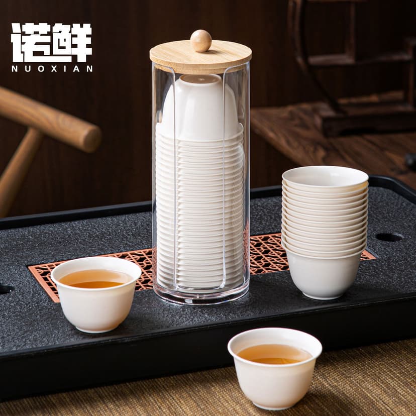 Disposable Rice Husk Kung Fu Tea Cup Thickeneded Environmentally Friendly Tasting Cup Portable Tea Set High Temperature Resistant Travel Small Cup