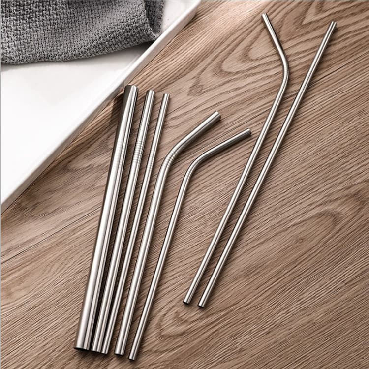 304 Stainless Steel Straw Travel Cup 6mm Large Diameter Metal Straw Environmentally Friendly Reusable Milk Tea Coffee Cold Drink Tube