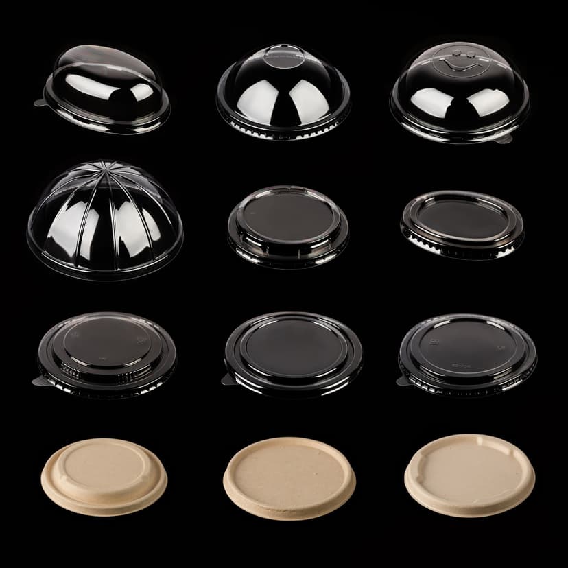Disposable Lid Paper Bowl Lid Taro Mud Ice Bowl Baking Bowl Transparent Lid Smoothie Bowl Shaved Ice Net Red Ball Lid Arch Lid