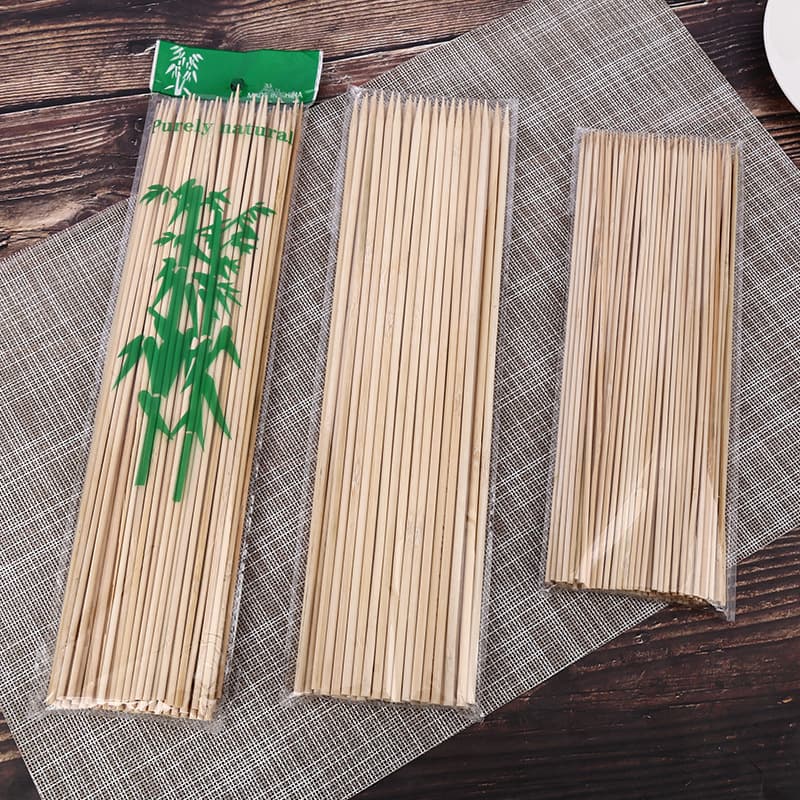 Bamboo stick disposable barbecue needle mutton skewers spicy hot skewed incense bamboo stick barbecue stick round stick wearing skewed stick