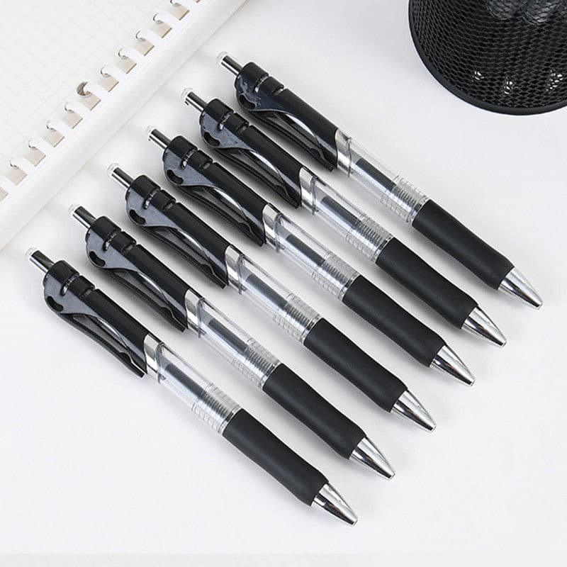Press Gel Pen K35 Carbon Pen 0.5mm Black Student Learning Ballpoint Pen Meeting Sign Pen Office Stationery