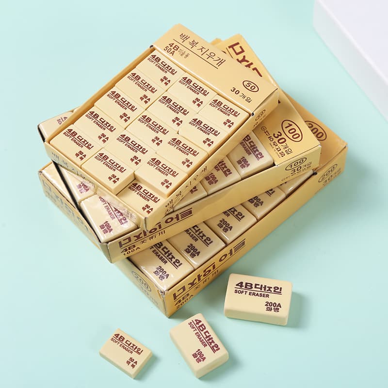 Art eraser clean seamless 4B primary school students with drawing pencil eraser children's learning supplies wholesale