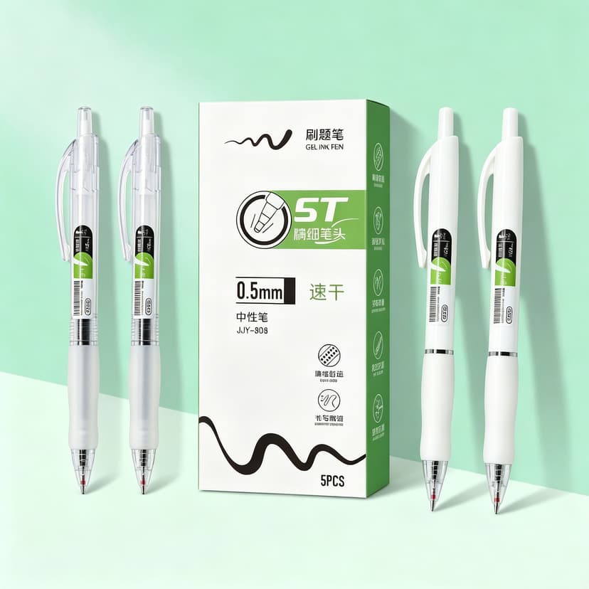 Study Tool Magic Pen: Press-Type Quick-Dry Bullet Tip St Sharp Tip Pen for Students' Exam and Office Use, Smooth Writing Signature Pen