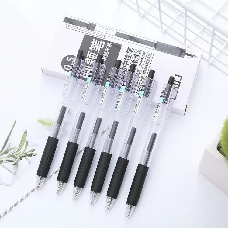 Ins high color value gel pen transparent white ballpoint pen stationery carbon pen wholesale examination supplies 0.5mm water pen
