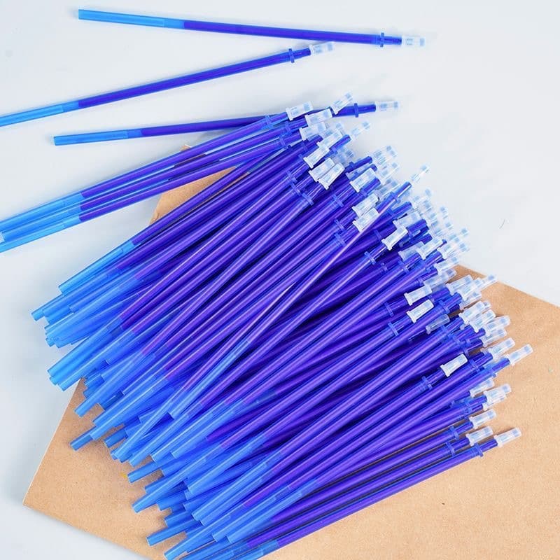 Erasable Pen Refills, Easy to Erase, Crystal Blue Carbon Black Needle Tip, Elementary School Students' Erasable Pen Refills, Wholesale, Non-Breaking Refills